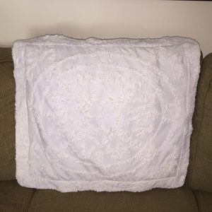 Columbine Cody White Chenille Pillow Sham Standard